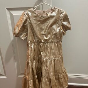 Gold j crew girls dress